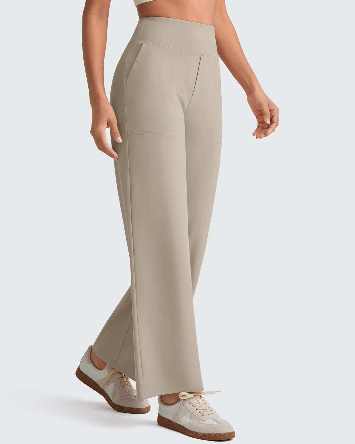 G4Free - EverGoing High Waist Stretch Dressy Cropped Pants Petite -GF25J463BF-XS