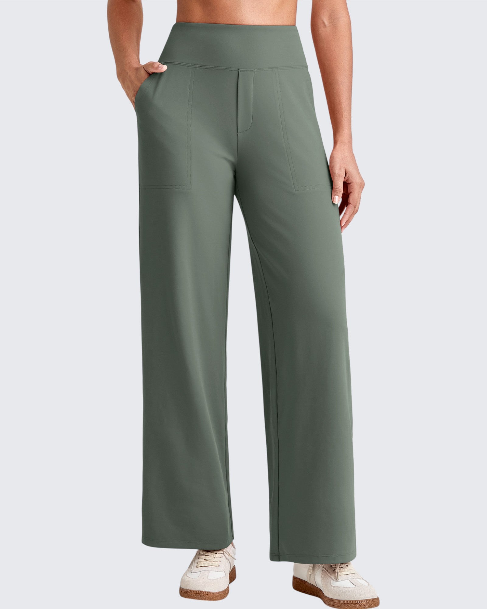 G4Free - EverGoing High Waist Stretch Dressy Cropped Pants Regular -GF25J468HF-XS-GF25J468HA-S-GF25J468HB-M-GF25J468HC-L-GF25J468HD-XL