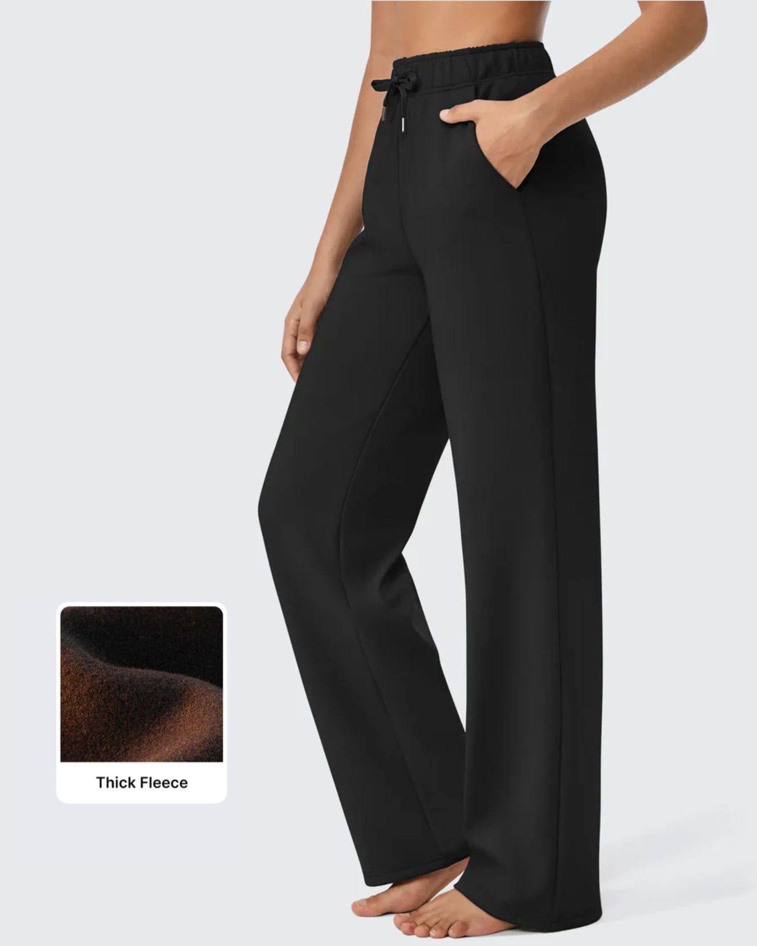 G4Free - EverGoing Loose Fleece Lined Drawstring Casual Pants Tall -GF23J165AA-S