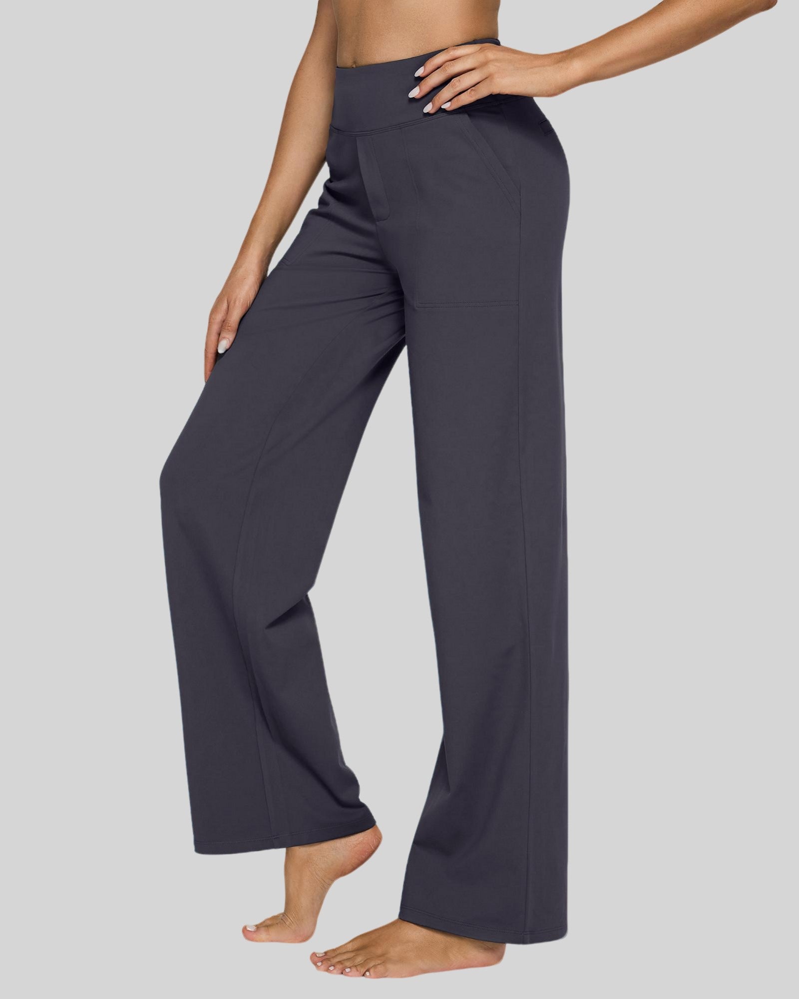 Loose Business Casual Dress Pants for Women Black / S / Petite (27)