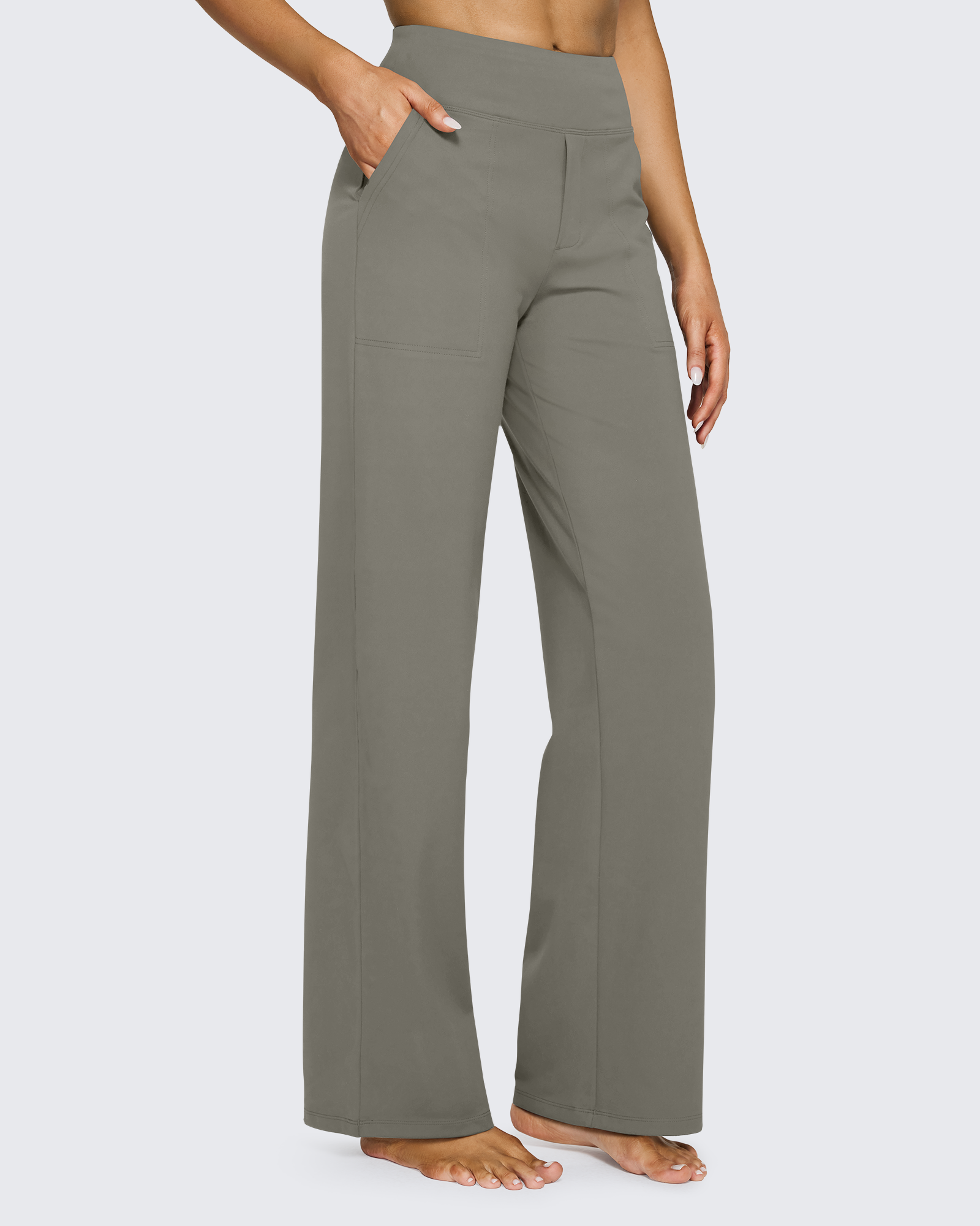 G4Free - EverGoing Loose High-Waist Business Casual Pants 33'' -GF23J184WF-XS