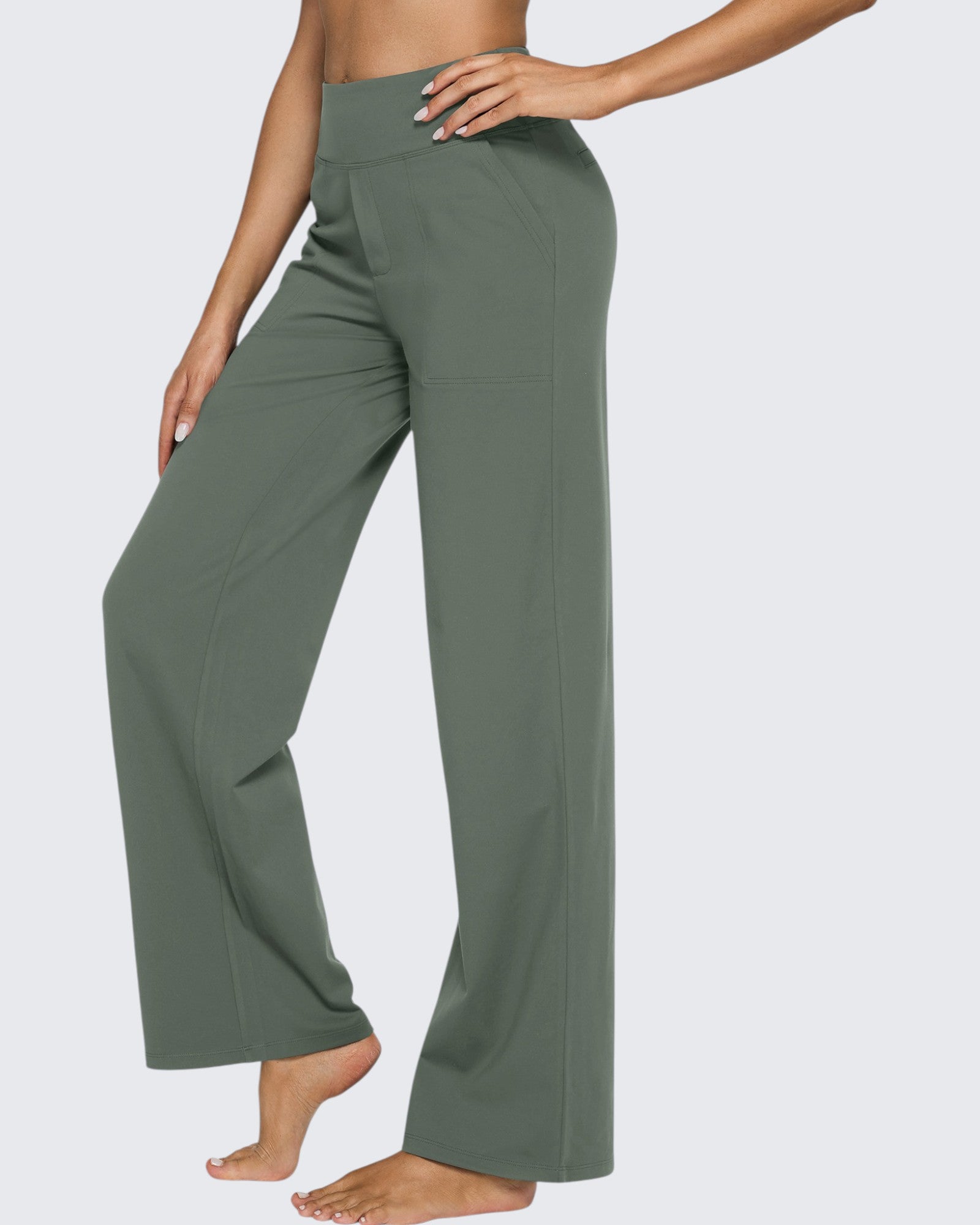 G4Free - EverGoing Loose High-Waist Business Casual Pants 35'' -GF25J474DA-S