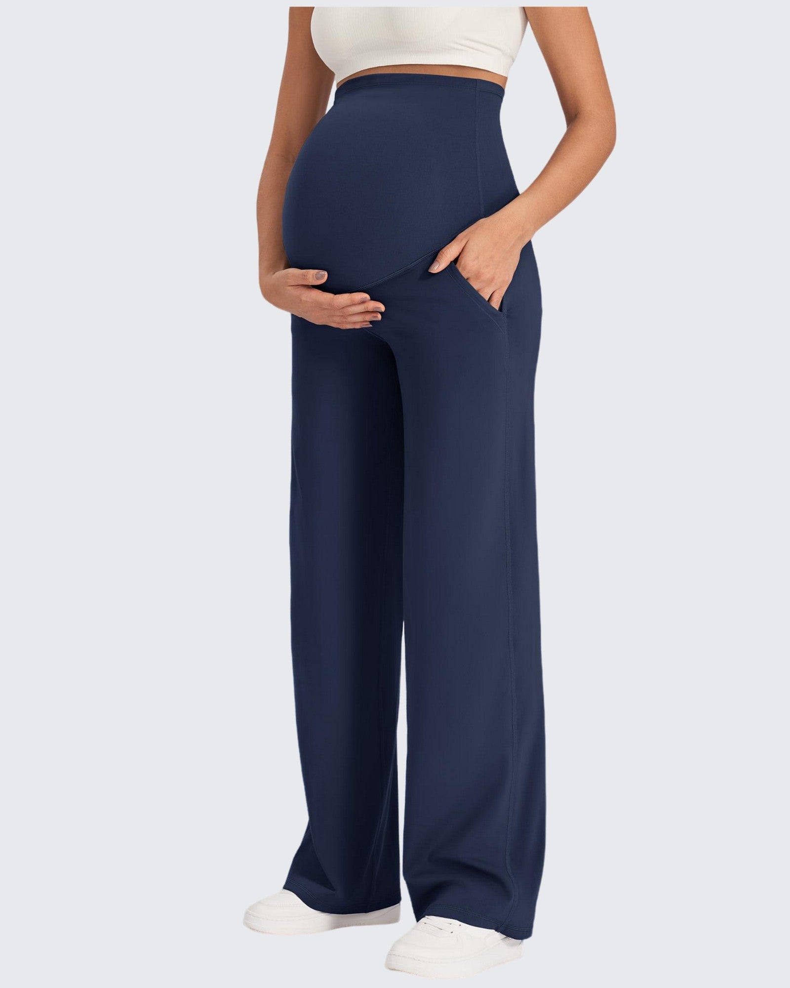 G4Free - EverGoing Maternity Stretch Wide Leg Pants -GF24J289AA-S-GF24J290AA-S-GF24J291AA-S-GF24J289AB-M-GF24J290AB-M