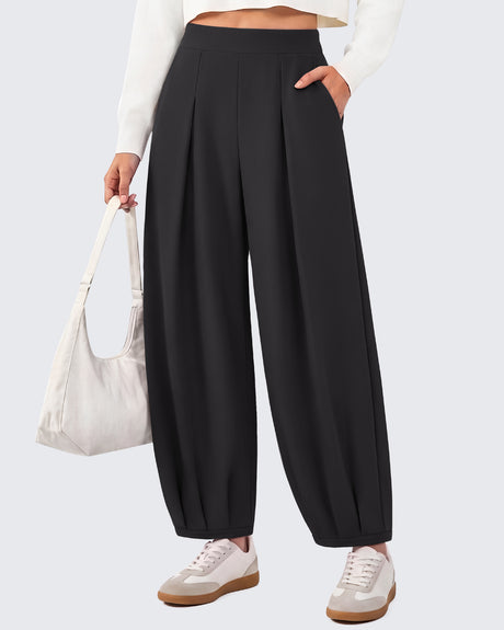 G4Free - EverGoing Pleated Balloon Pants Ankle Length -GF26J1154A001F-XS