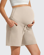 G4Free - EverGoing Pockets Drawstring Over The Belly Pregnancy Shorts -GF26EY797A001A-S