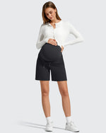G4Free - EverGoing Pockets Drawstring Over The Belly Pregnancy Shorts -GF26EY797A001A-S-GF26EY797A001B-M-GF26EY797A001C-L-GF26EY797A001D-XL-GF26EY797A001E-XXL
