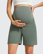 G4Free - EverGoing Pockets Drawstring Over The Belly Pregnancy Shorts -GF26EY797A001A-S-GF26EY797A001B-M-GF26EY797A001C-L-GF26EY797A001D-XL-GF26EY797A001E-XXL