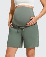 G4Free - EverGoing Pockets Drawstring Over The Belly Pregnancy Shorts -GF26EY797A001A-S-GF26EY797A001B-M-GF26EY797A001C-L-GF26EY797A001D-XL-GF26EY797A001E-XXL