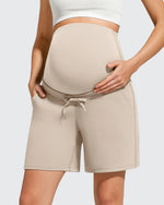 G4Free - EverGoing Pockets Drawstring Over The Belly Pregnancy Shorts -GF26EY797A001A-S-GF26EY797A001B-M-GF26EY797A001C-L-GF26EY797A001D-XL-GF26EY797A001E-XXL