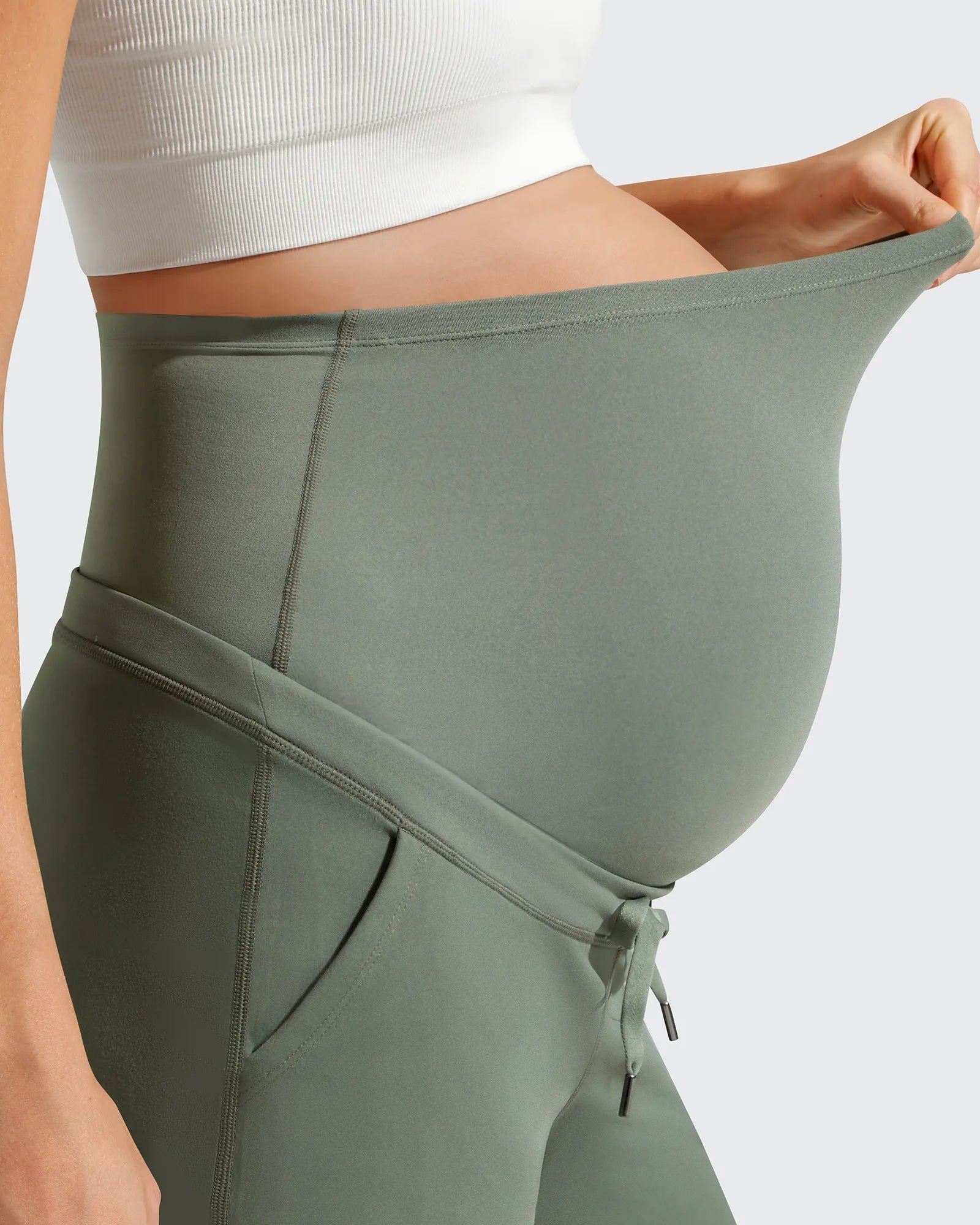 G4Free - EverGoing Pockets Drawstring Over The Belly Pregnancy Shorts -GF26EY797A001A-S-GF26EY797A001B-M-GF26EY797A001C-L-GF26EY797A001D-XL-GF26EY797A001E-XXL