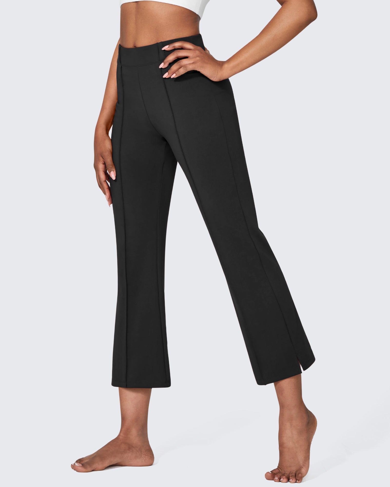 EverGoing Stretch Mid-Waist Flare Business Casual Pants – G4Free