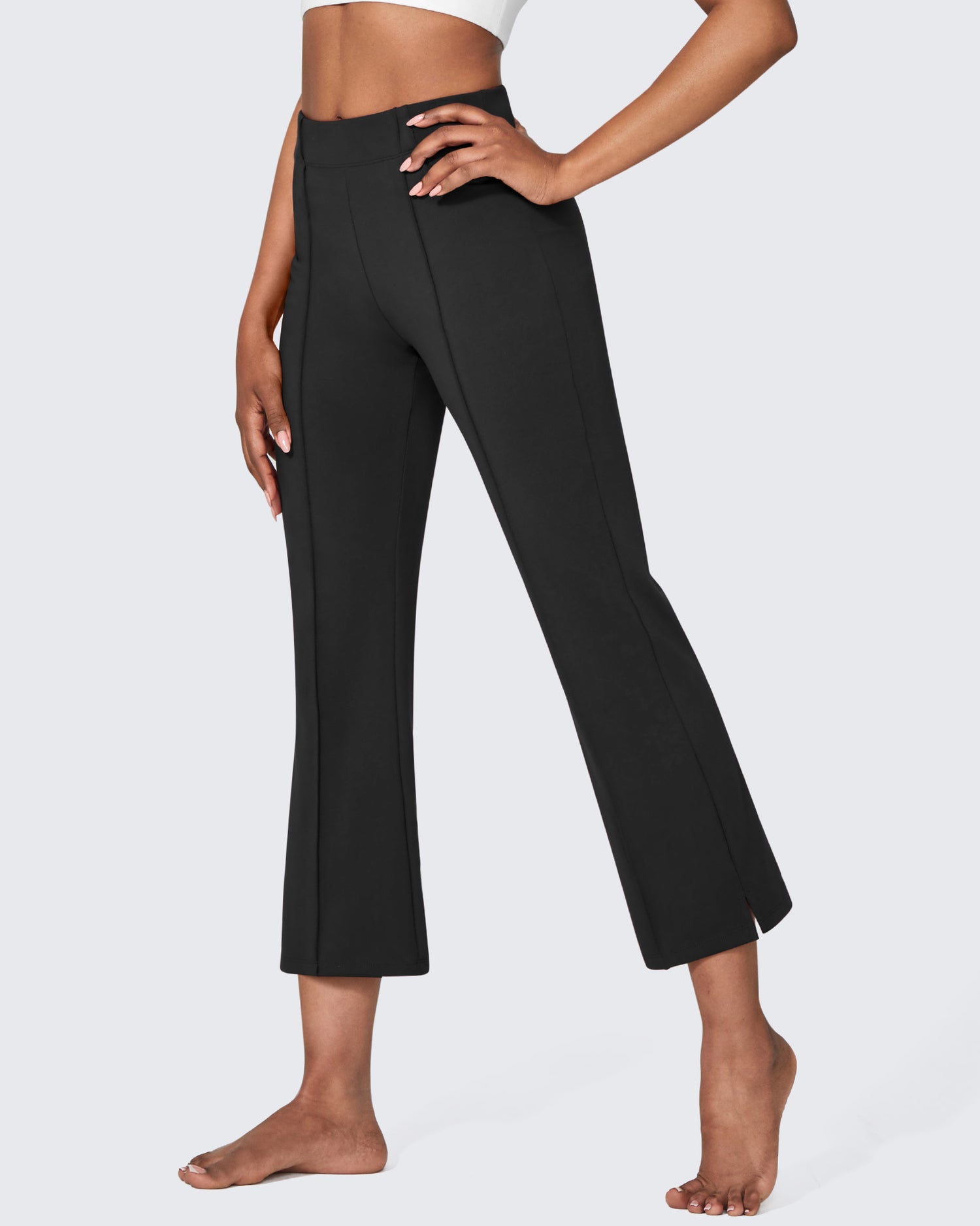 G4Free - EverGoing Stretch Mid-Waist Flare Business Casual Pants -GF24A212AA-S-GF22A081AA-S-GF24A213AA-S-GF24A212AB-M-GF22A081AB-M
