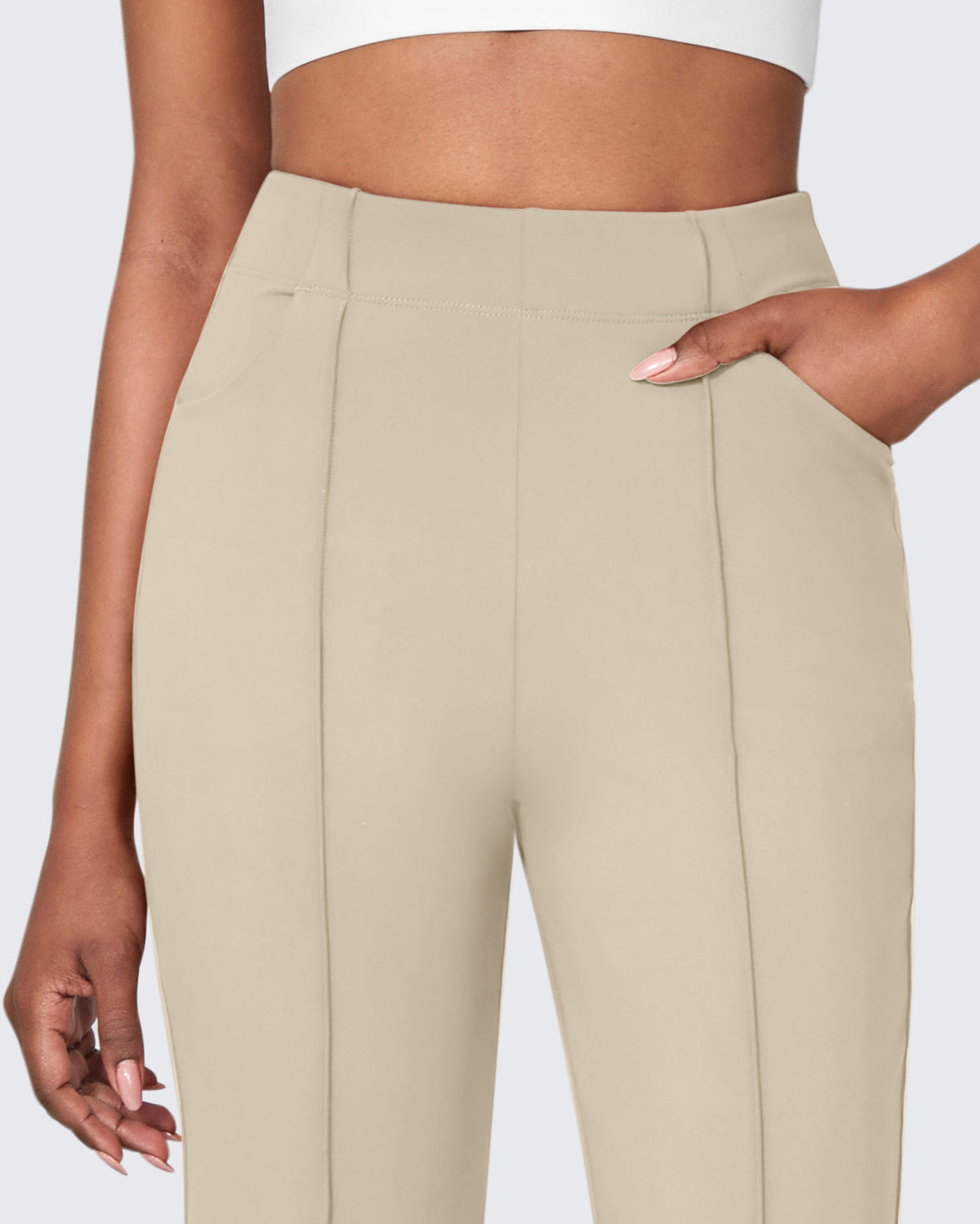 G4Free - EverGoing Stretch Mid-Waist Flare Business Casual Pants -GF24A212AA-S-GF22A081AA-S-GF24A213AA-S-GF24A212AB-M-GF22A081AB-M