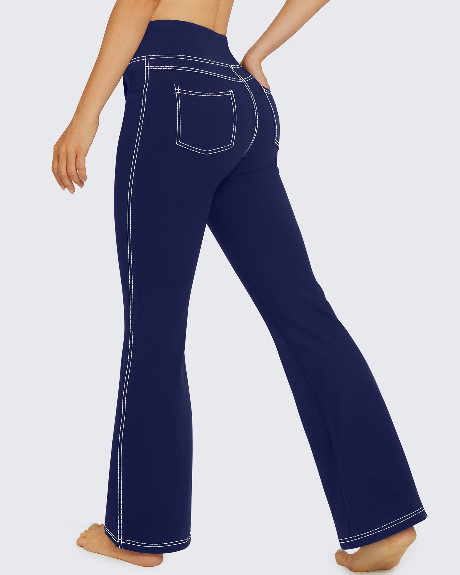 EverGoing Stretchy High-Waisted Multiple Flare Work Pants – G4Free