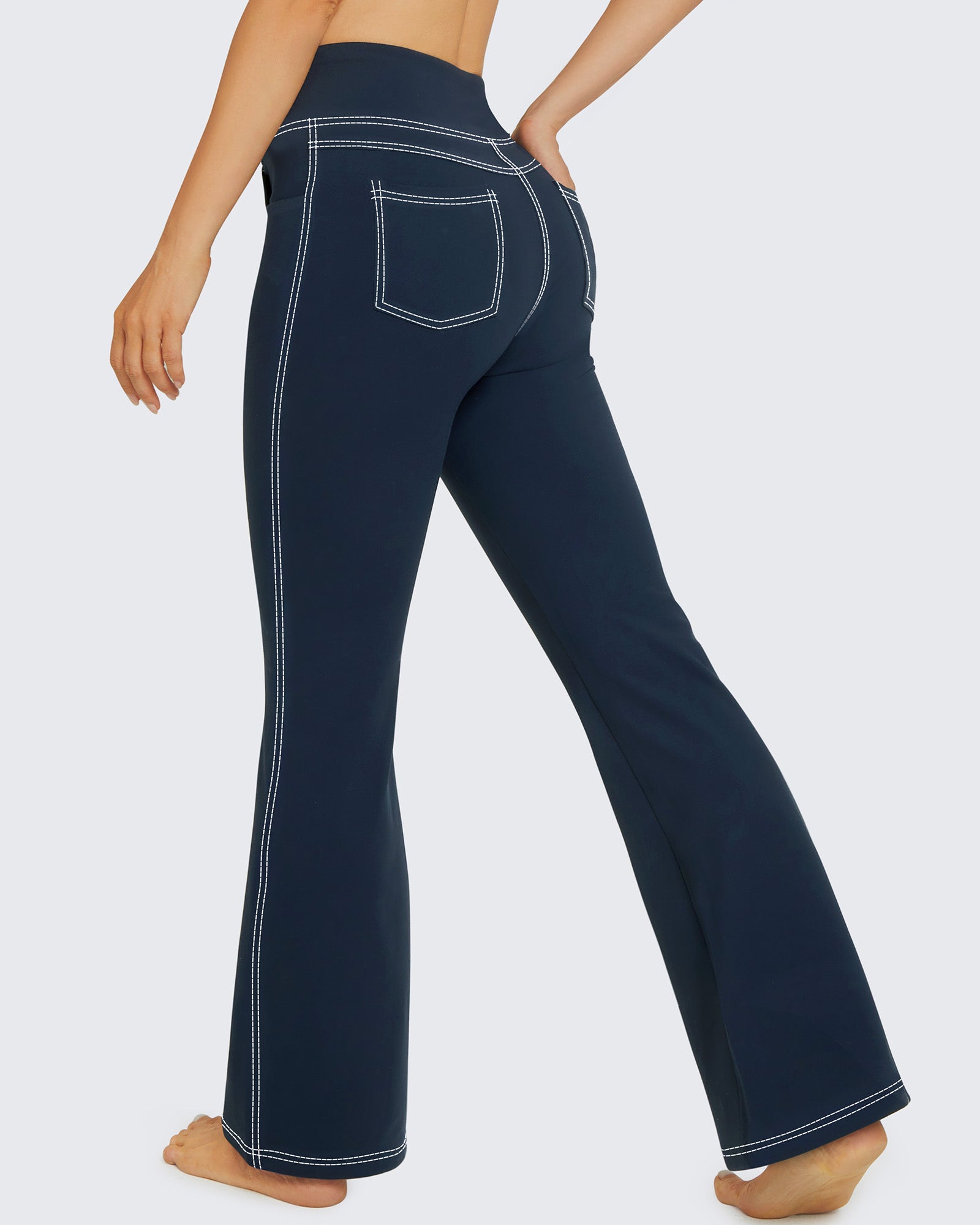 EverGoing Stretchy High-Waisted Multiple Flare Work Pants – G4Free