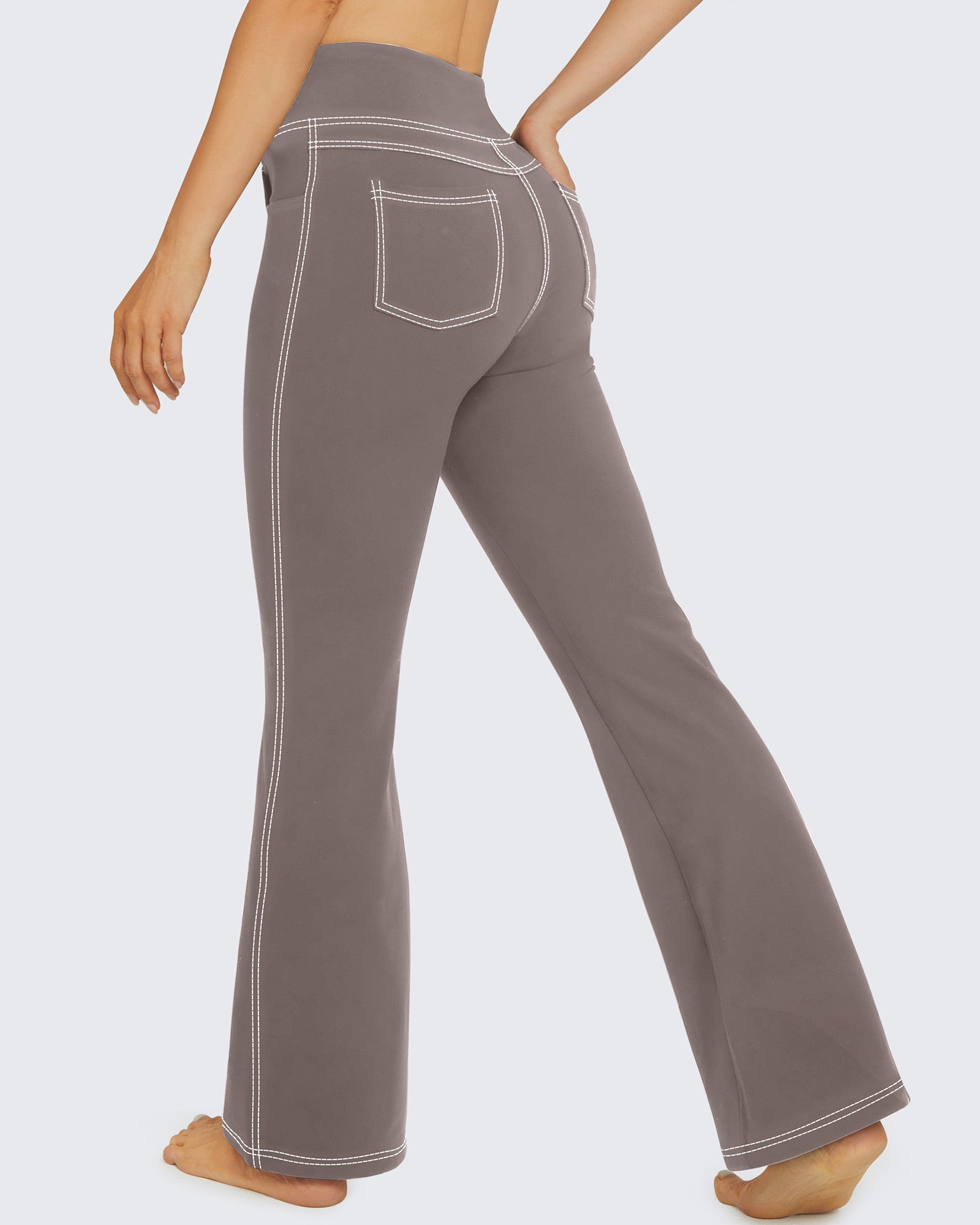 EverGoing Stretchy High-Waisted Multiple Flare Work Pants – G4Free