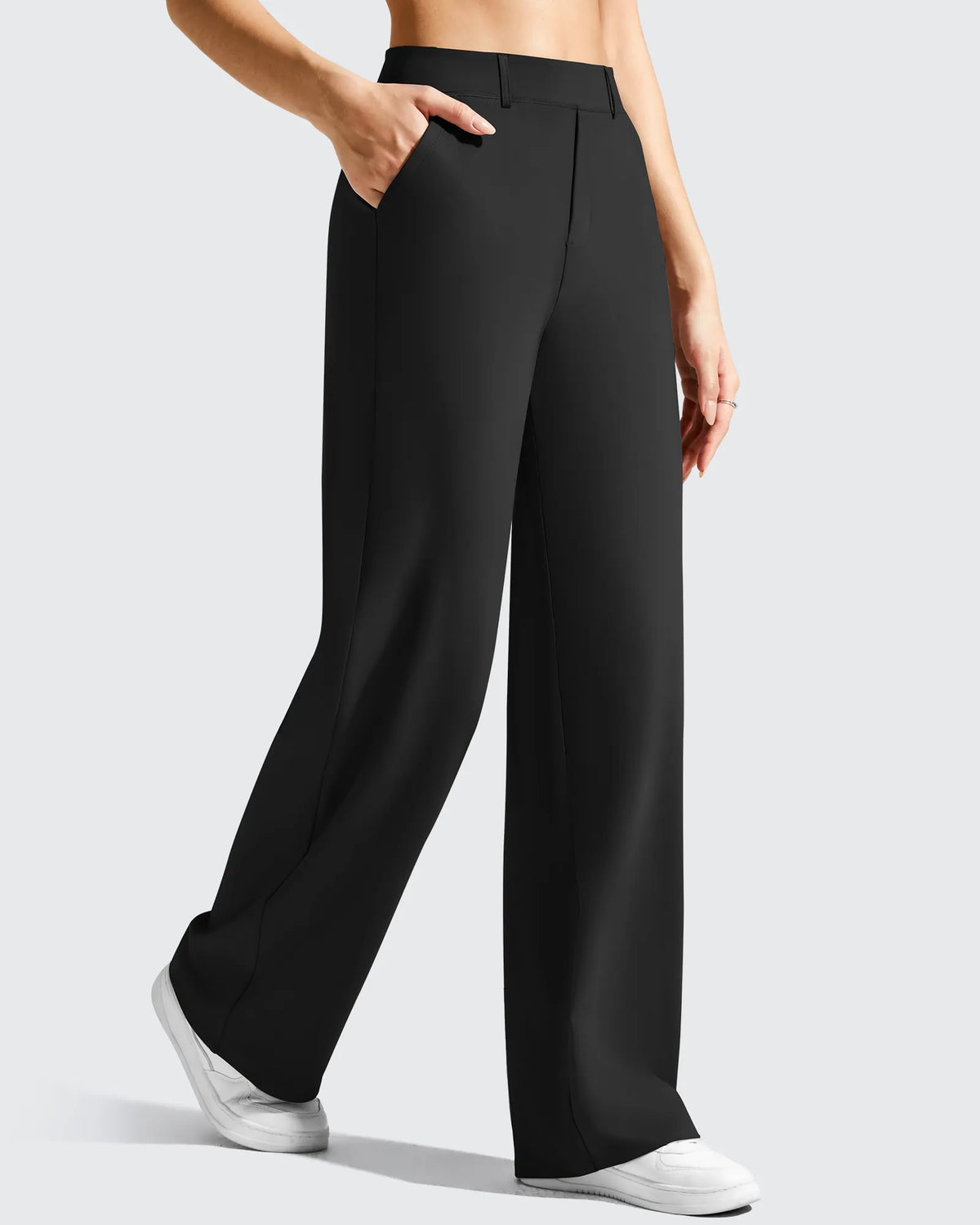 women's high waisted dress slacks EverGoing Wide Leg Belt Loops High-Waist Pants style_group:Aaliyah Satin Dress Vintage 90s to 2000s WISH YOU A GOOD Color:LAVENDER ORCHID