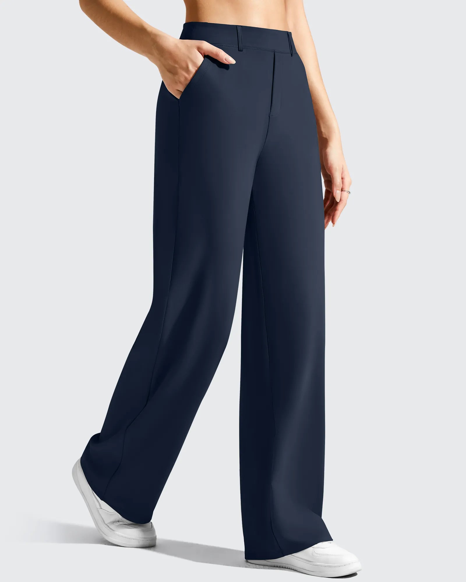 EverGoing Wide Leg Belt Loops High-Waist Dress Pants Navy Blue / XS / Tall (32) EverGoing Wide Leg Belt Loops High-Waist Dress Pants Navy Blue / XS / Tall (32)