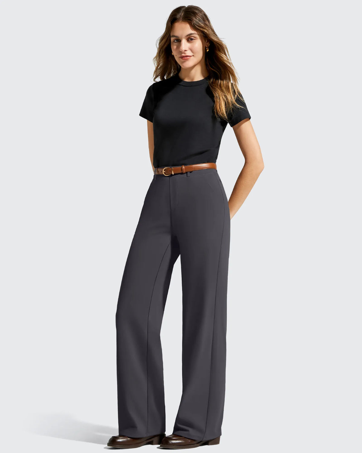 G4Free - EverGoing Wide Leg  Belt Loops High-Waist Dress Pants -GF26J801A001A-S-GF26J802A001A-S-GF26J803A001A-S-GF26J801A001B-M-GF26J802A001B-M