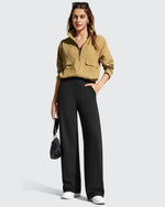 G4Free - EverGoing Wide Leg  Belt Loops High-Waist Dress Pants -GF26J801A001A-S-GF26J802A001A-S-GF26J803A001A-S-GF26J801A001B-M-GF26J802A001B-M