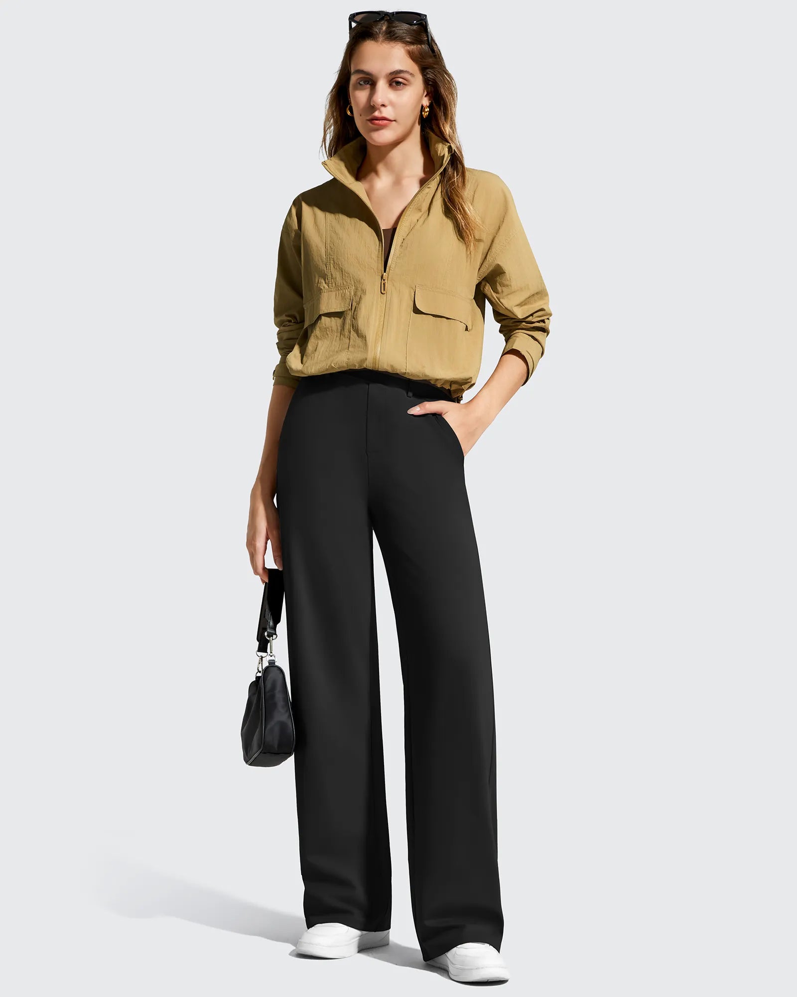 G4Free - EverGoing Wide Leg  Belt Loops High-Waist Dress Pants -GF26J801A001A-S-GF26J802A001A-S-GF26J803A001A-S-GF26J801A001B-M-GF26J802A001B-M