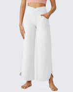 G4Free - EverGoing Wide Leg Cross High-Waist Capri Pants Tall -GF24J196AA-S