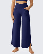 G4Free - EverGoing Wide Leg Cross High-Waist Capri Pants Tall -GF24J196DA-S