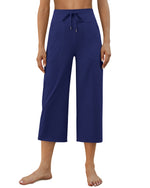 G4Free - EverGoing Wide Leg High-Rise Drawstring Capris Pants -GF24J218FF-XS