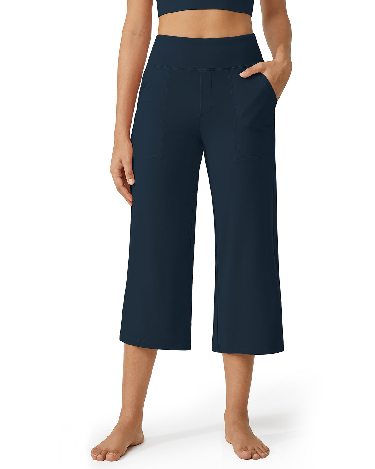 G4Free - EverGoing Wide Leg High-Waist Casual Capri Pants -GF24J197AA-S-GF24J197AB-M-GF24J197AC-L-GF24J197AD-XL-GF24J197AE-XXL