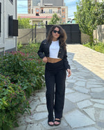 G4Free - EverGoing V Waist Wide Leg Pants Casual Yoga 33'' -GF23D171CA-S