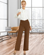 G4Free - EverGoing Wide Leg High-Waist Casual Pants Petite -GF23D170AF-XS-GF23D170AA-S-GF23D170AB-M-GF23D170AC-L-GF23D170AD-XL