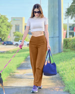 G4Free - EverGoing Wide Leg High-Waist Casual Pants Regular -GF22D061AF-XS