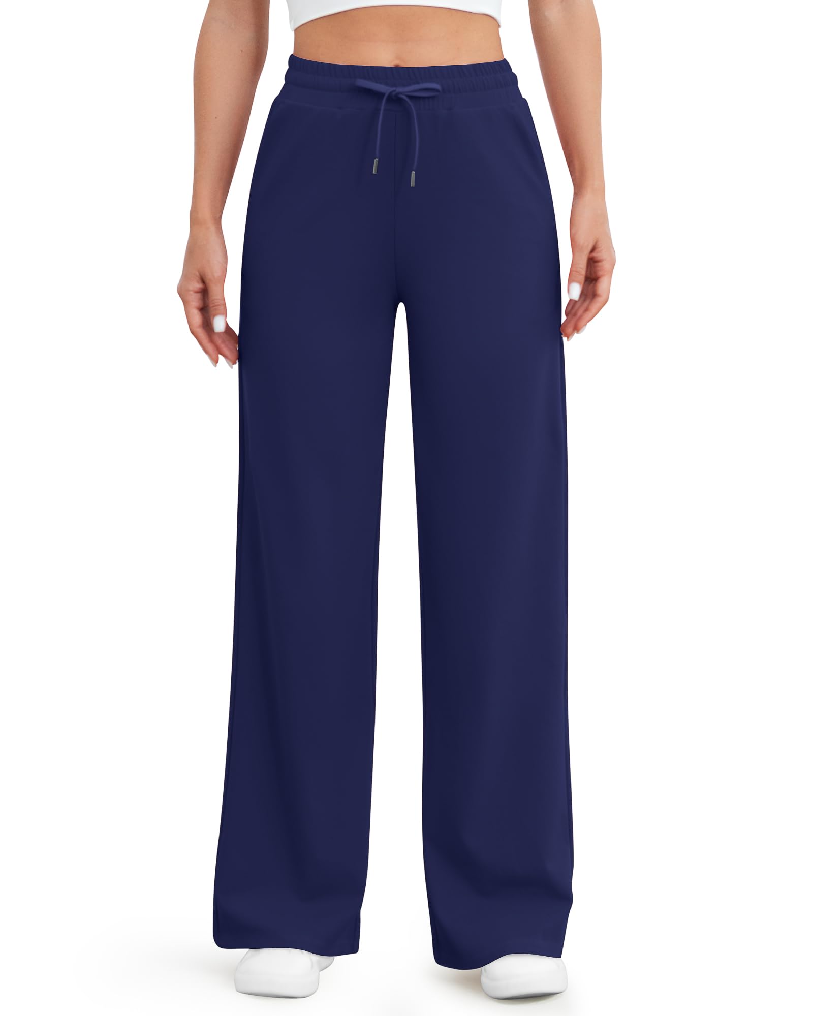 EverGoing Wide Leg Mid-Waist Drawstring Casual Pants – G4Free