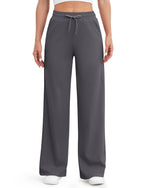 G4Free - EverGoing Wide Leg Mid-Waist Drawstring Casual Pants -GF24J261BA-S