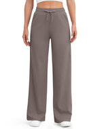 G4Free - EverGoing Wide Leg Mid-Waist Drawstring Casual Pants -GF24J261CA-S
