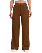 G4Free - EverGoing Wide Leg Mid-Waist Drawstring Casual Pants -GF24J261FA-S
