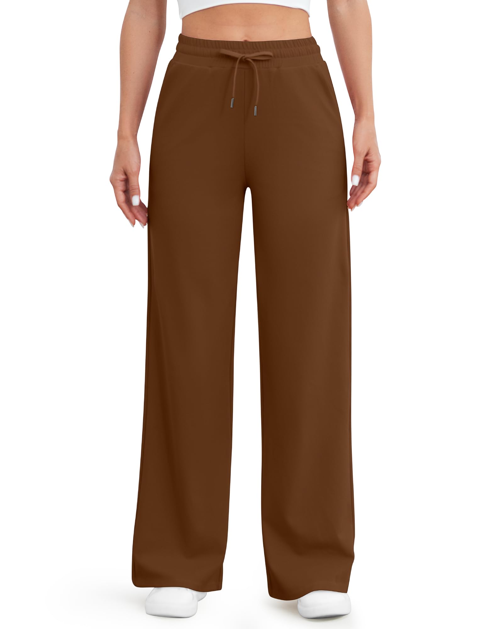 G4Free - EverGoing Wide Leg Mid-Waist Drawstring Casual Pants -GF24J261FA-S