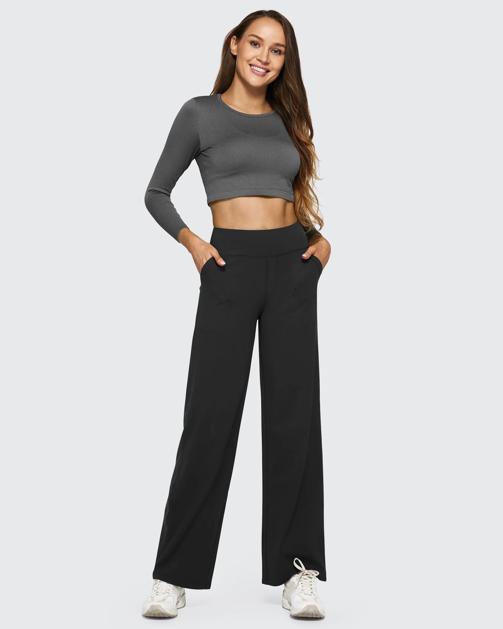 G4Free - EverGoing Wide Leg Yoga Pants Business Casual 29'' -GF23J183AF-XS