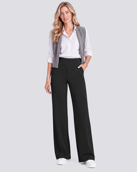 G4Free - EverGoing Wide Leg Yoga Pants Business Casual -GF25J391AF-XS