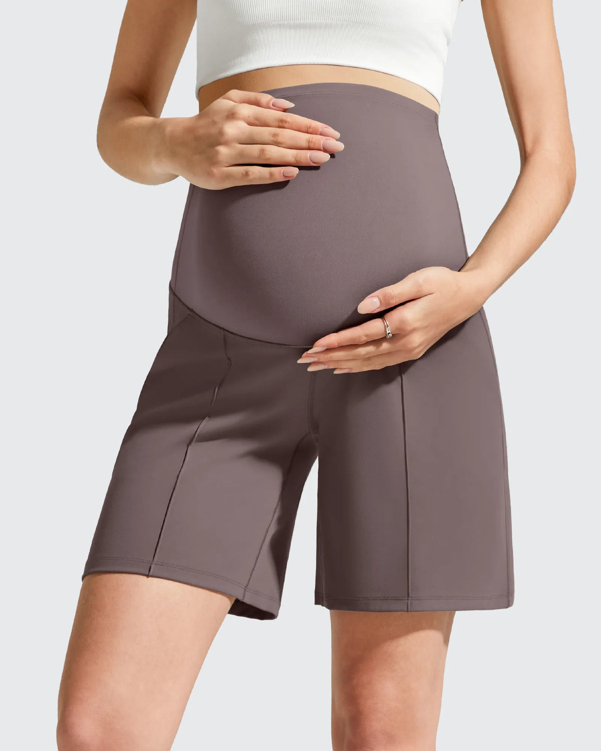 G4Free - Evergoing Front Pleats Pockets Maternity Shorts -GF26EY794F001A-S-GF26EY794F001B-M-GF26EY794F001C-L-GF26EY794F001D-XL-GF26EY794F001E-XXL