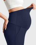 G4Free - Evergoing Front Pleats Pockets Maternity Shorts -GF26EY794F001A-S-GF26EY794F001B-M-GF26EY794F001C-L-GF26EY794F001D-XL-GF26EY794F001E-XXL