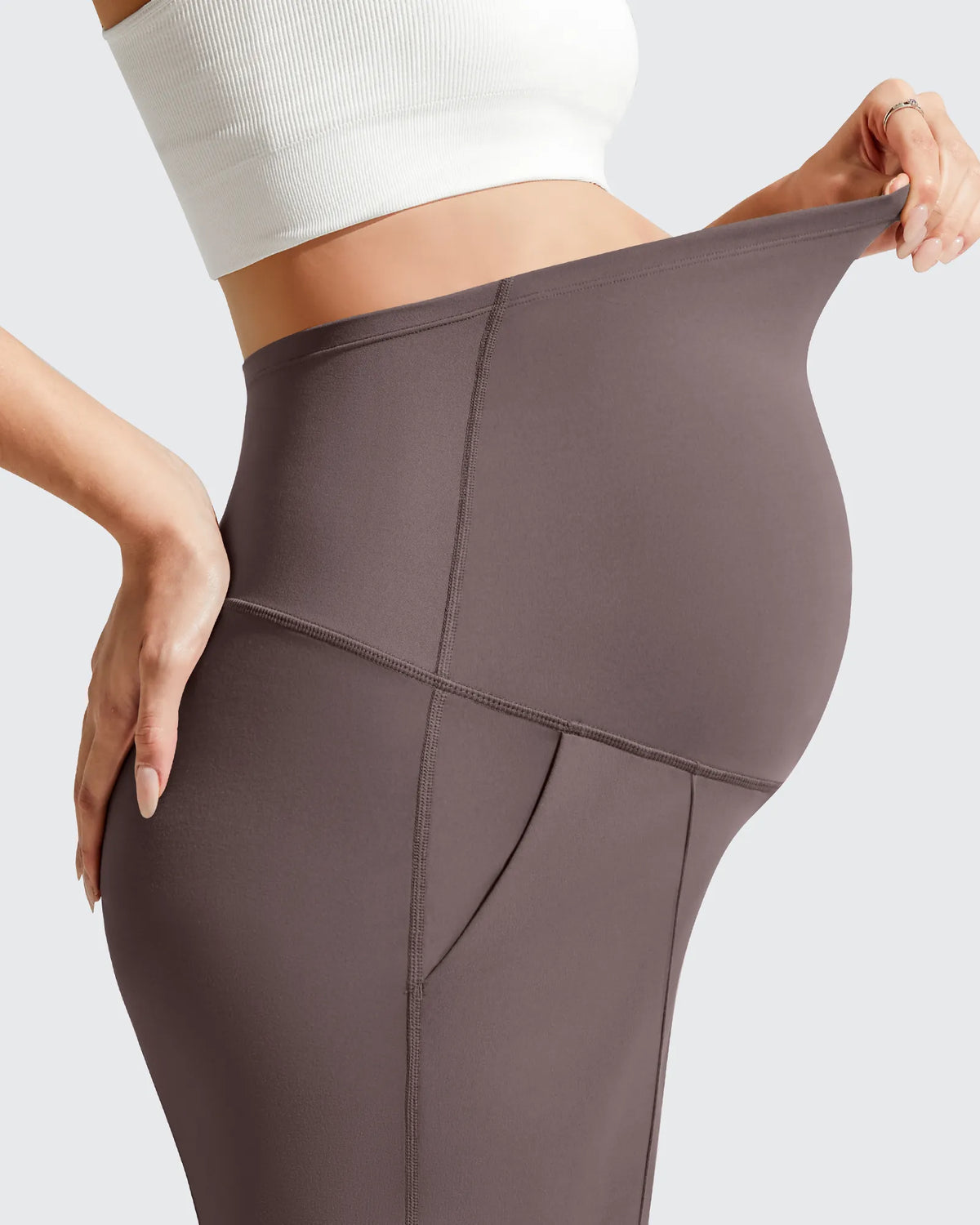 G4Free - Evergoing Front Pleats Pockets Maternity Shorts -GF26EY794F001A-S-GF26EY794F001B-M-GF26EY794F001C-L-GF26EY794F001D-XL-GF26EY794F001E-XXL