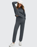 G4Free - Fleece Lined Elastic Cuff Pockets Workout Joggers -GF25D643AA-S-GF25D644AA-S-GF25D645AA-S-GF25D643AB-M-GF25D644AB-M