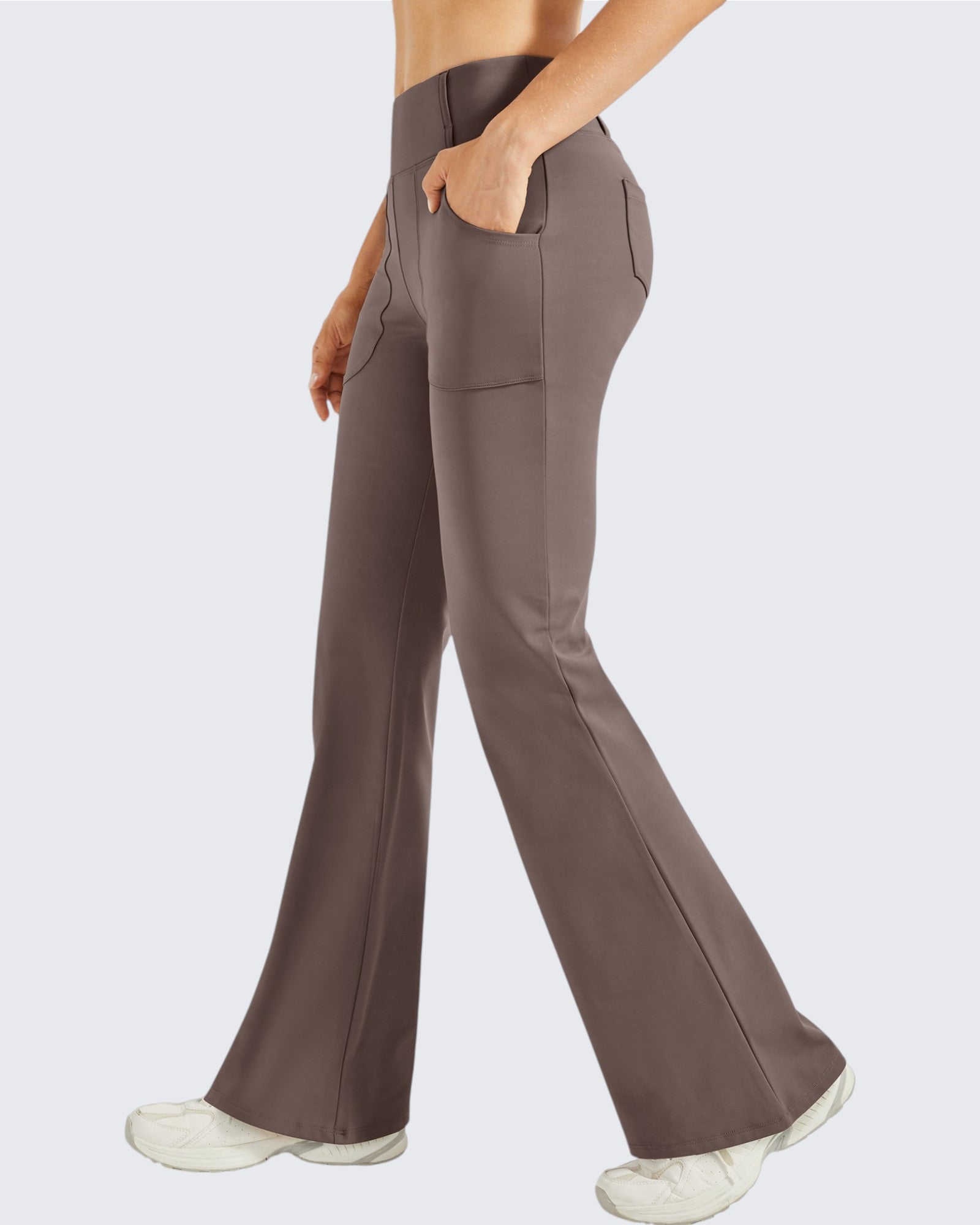 G4Free - Fleece Lined High-Waist Work Flare Pants