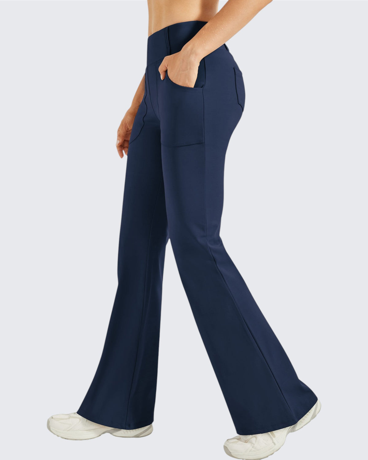 G4Free - Fleece Lined High-Waist Work Flare Pants -GF23A175AA-S