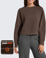 G4Free - Flurrylux Cropped Crewneck Fleece Lined Pullover  Sweatshirts -GF25F756CF-XS