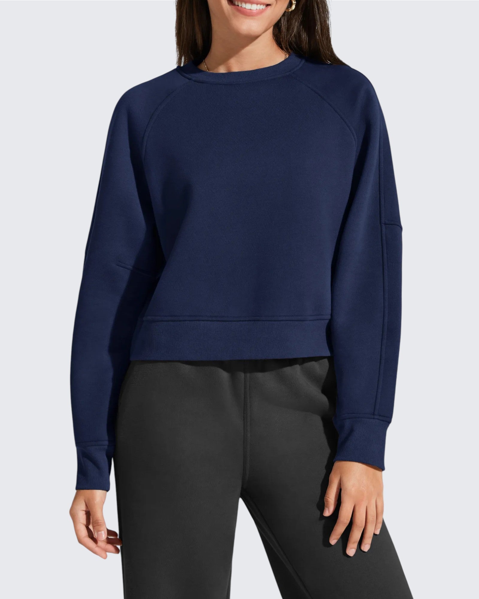 G4Free - Flurrylux Cropped Crewneck Fleece Lined Pullover  Sweatshirts -GF25F756CF-XS-GF25F756CA-S-GF25F756CB-M-GF25F756CC-L-GF25F756CD-XL