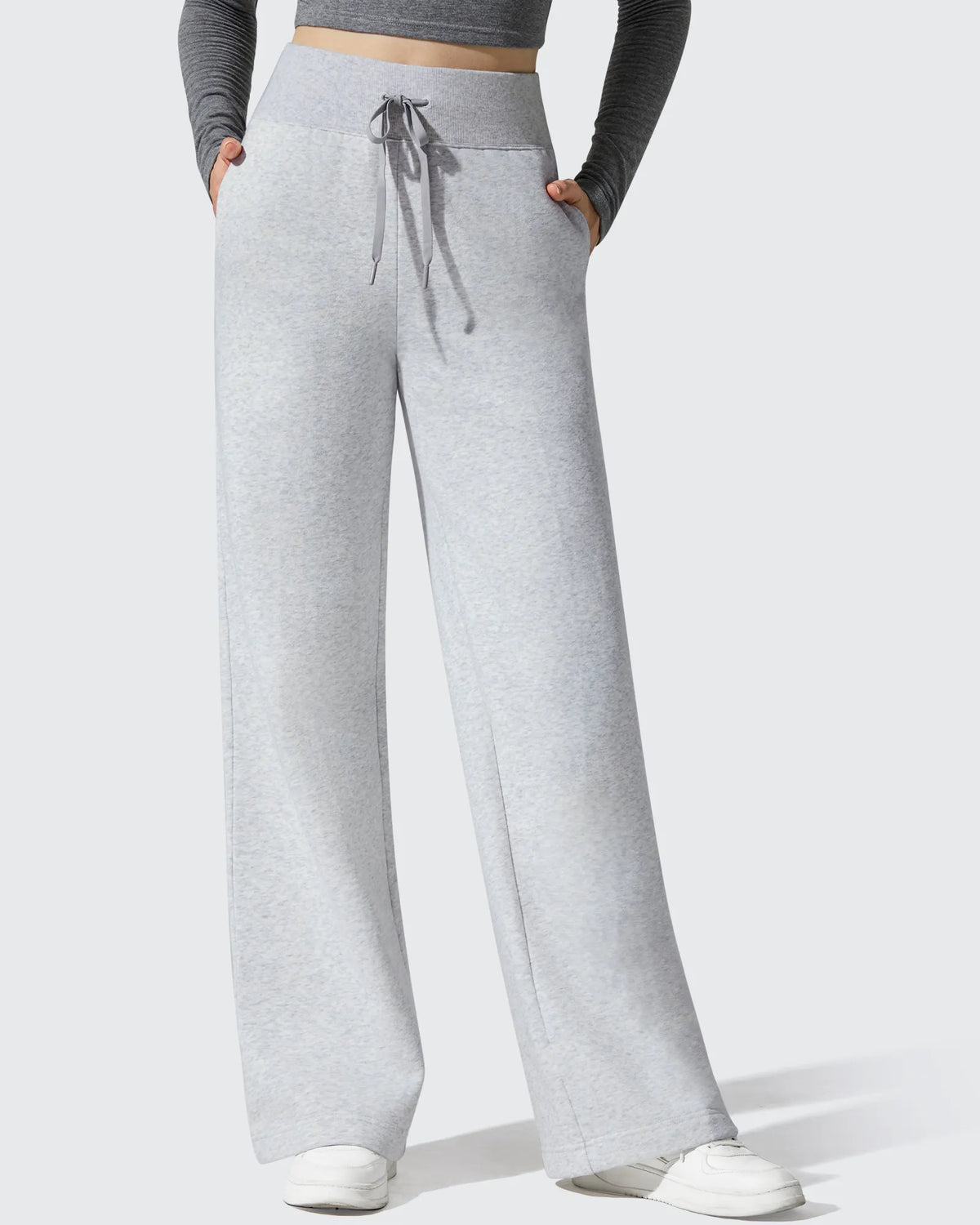 G4Free - Flurrylux Fleece Lined Drawstring Cotton Thermal Pants -GF25J707BF-XS