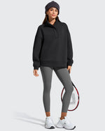 G4Free - Flurrylux Fleece Lined Half Zip Oversized Sweatshirts -GF25F758AA-S-GF25F758AB-M-GF25F758AC-L-GF25F758AD-XL-GF25F758AE-XXL