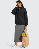 G4Free - Flurrylux Fleece Lined Half Zip Oversized Sweatshirts -GF25F758AA-S-GF25F758AB-M-GF25F758AC-L-GF25F758AD-XL-GF25F758AE-XXL